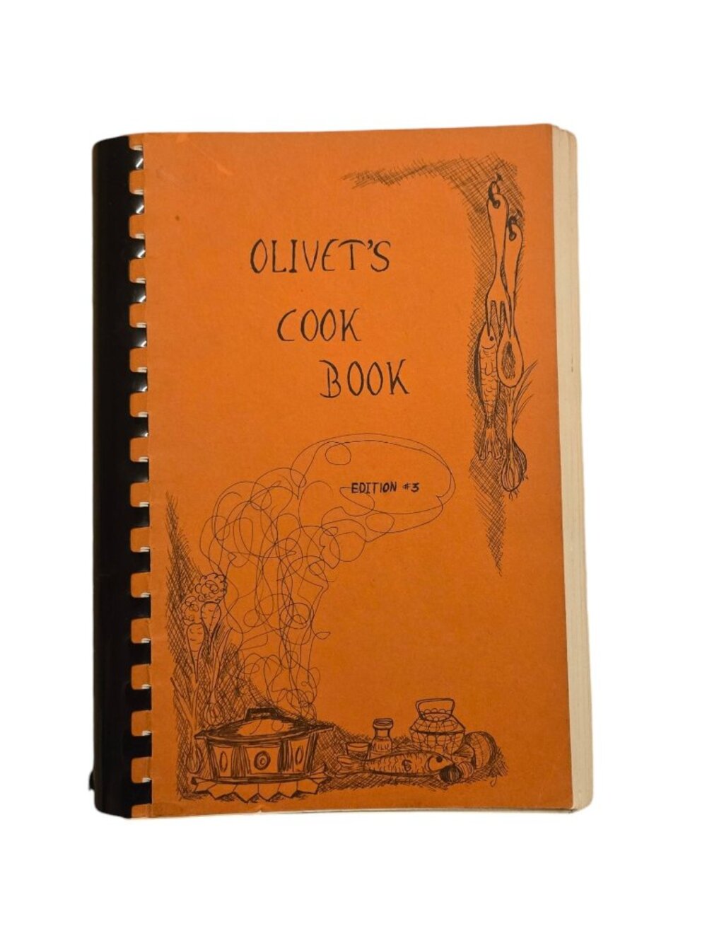 Olivet Baptist Church CookBook 1971 Spiral Bound Vintage Recipe Book